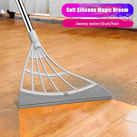 Durable Eco-Friendly Broom with Scraper